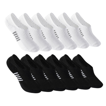 No Show Socks Womens Cushioned Low Cut Invisible Footies, 6 Pairs Running Athletic Gym Ankle Women Socks