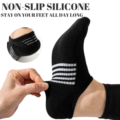 No Show Socks Womens Cushioned Low Cut Invisible Footies, 6 Pairs Running Athletic Gym Ankle Women Socks