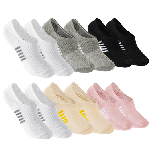 No Show Socks Womens Cushioned Low Cut Invisible Footies, 6 Pairs Running Athletic Gym Ankle Women Socks